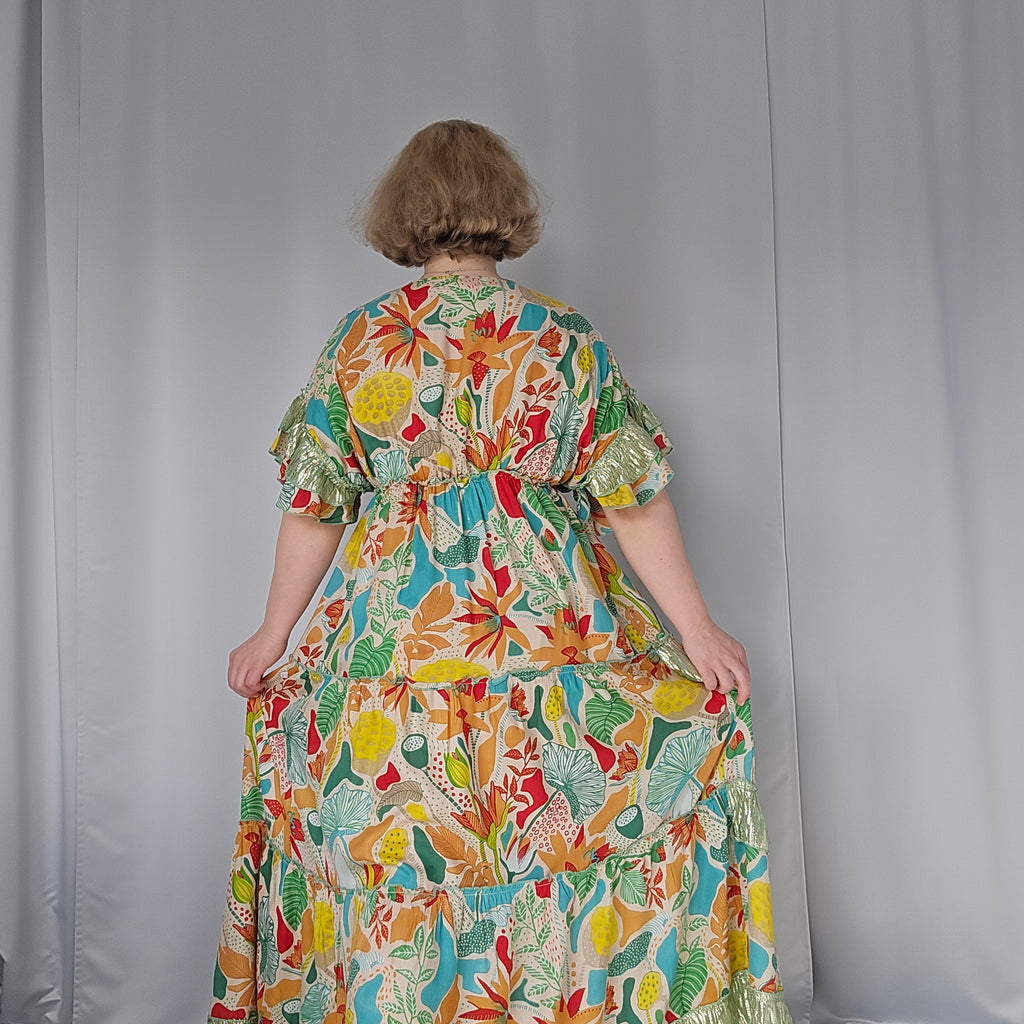 Boho Maxikleid mit aufwendiger Stickerei – 100 % Baumwolle